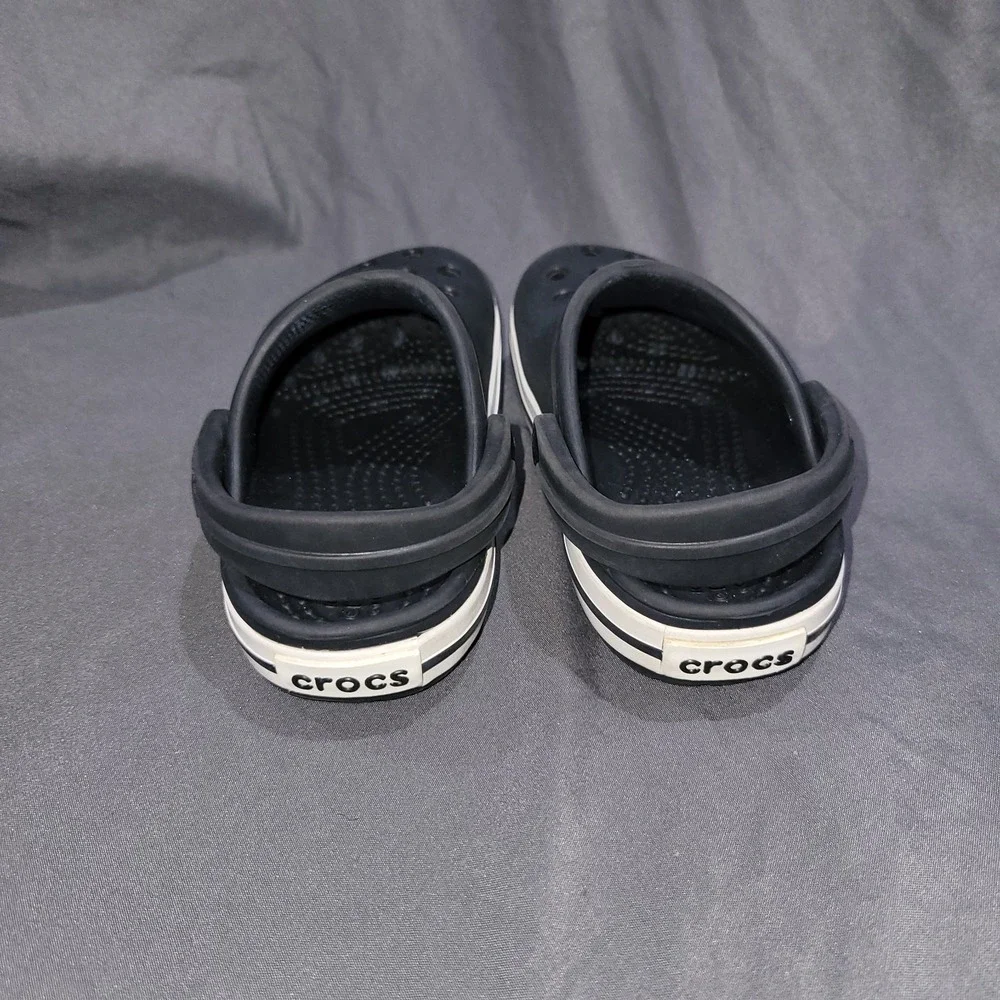 Crocs Crocband Clogs Junior Black Slip-On Round Toe Comfort C6 Toddler 6